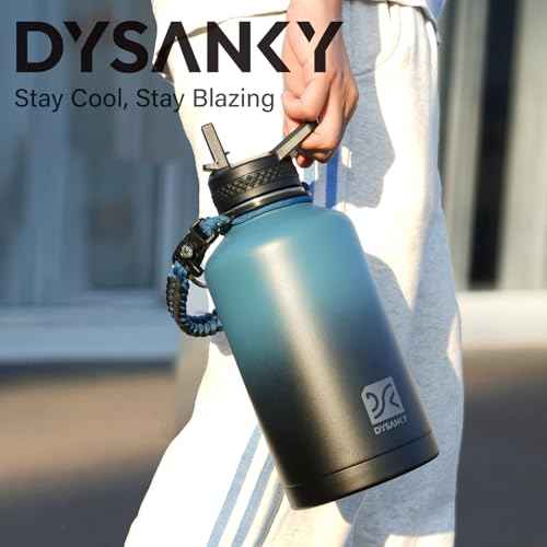 Insulated Water Bottle with Portable Carrier Bag for Outdoor 64 oz