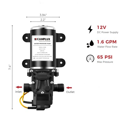 CAMPLUX 12V Water Pump Kit
