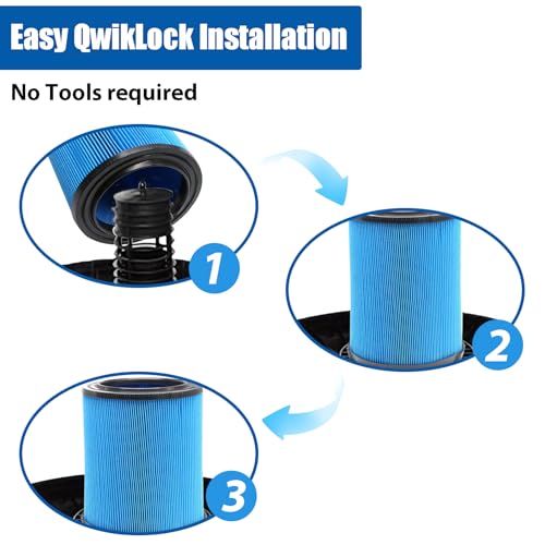 2 Pack 3 Layer VF5000 Replacement Filter for Rigid Shop Vac 5 (2 Count)