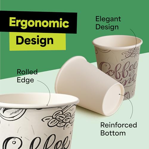 12 oz 500 Pack Disposable Coffee Paper Cups (500 Count)