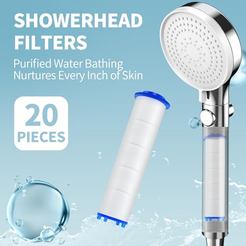 20 Pack Shower Filter Shower Head Filter PP Cotton Filter Handheld