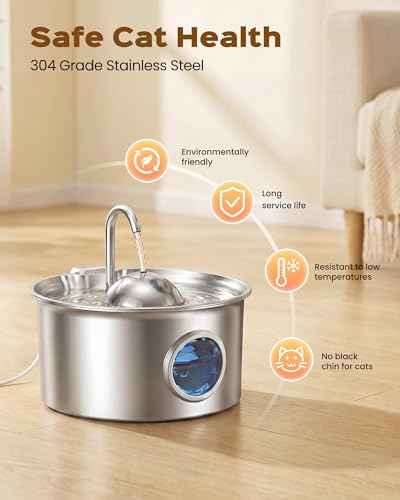 Cat Water Fountain Stainless Steel