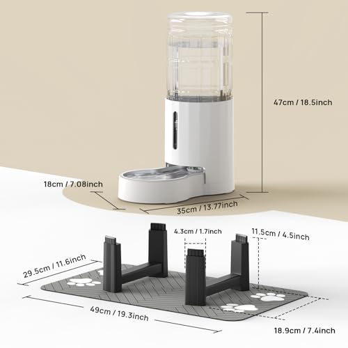 Elevated Dog Water Bowl Dispenser for Large Dogs