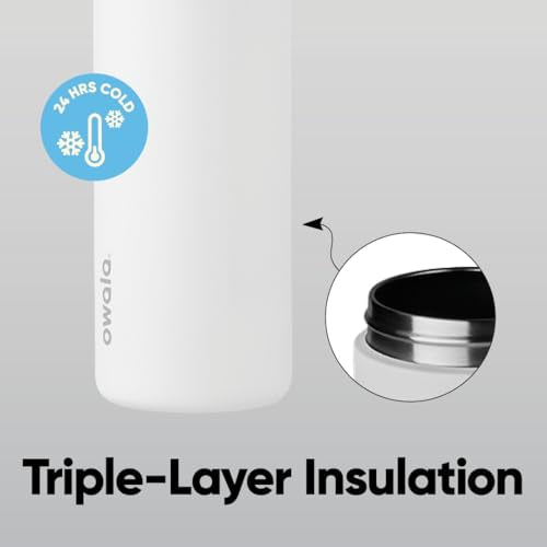 FreeSip Stainless Steel Water Bottle 24 oz Grey
