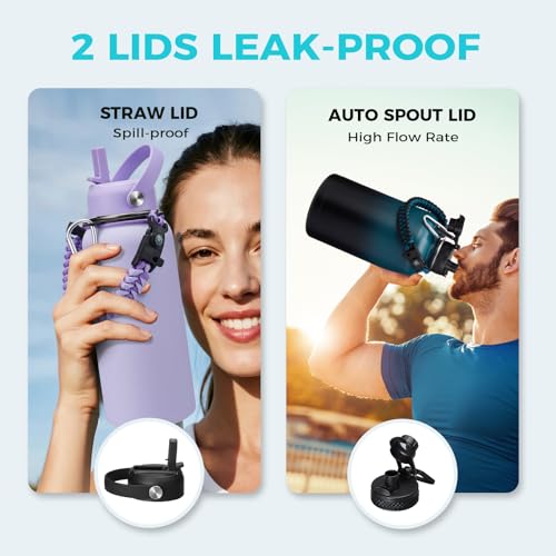 Insulated Water Bottle with Straw (64 Count)