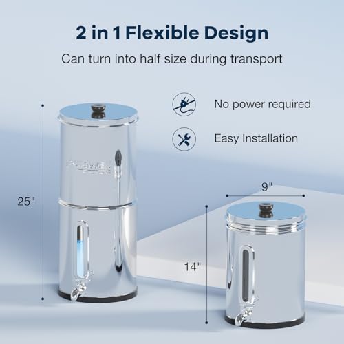 3.5G Family Sized Gravity Water Filter System