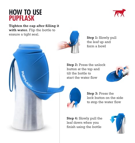PupFlask Large Dog Water Bottle (27 Fl Oz)