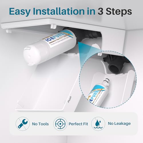 Alkaline ADQ36006101 Refrigerator Water Filter Replacement for LG LT700P (2 Count)