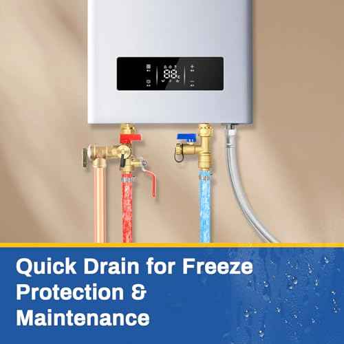 3 4 Inch GUOFIS IPS Tankless Water Heater Valve Kit with Pressure Relief Valve (30 Count)