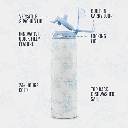 Pop & Fill 22oz Stainless Water Bottle
