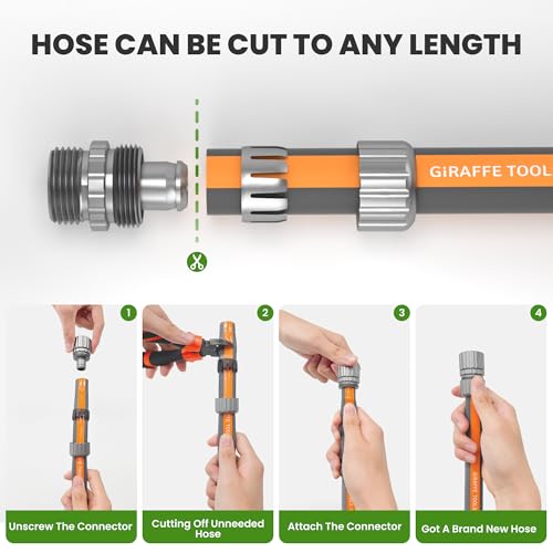 25FT Lay Flat Garden Hose 50% Lighter Water Hose