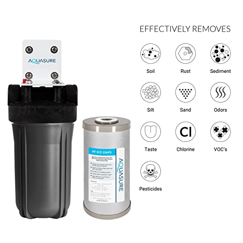 64 000 Grains Whole House Water Filtration Bundle with Digital Metered Control Softener