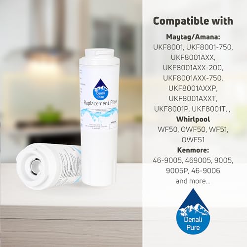 2 Pack Replacement for for KitchenAid KFIS20XVMS1 Refrigerator Water Filter (2 Count)
