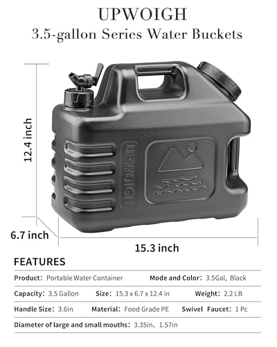 3.5 Gallon Camping Water Jug with Spigot