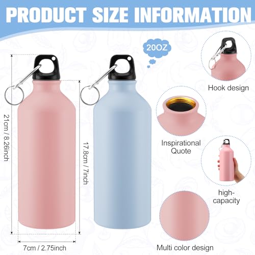 12 Pcs Aluminum Water Bottles Bulk Reusable Bottles (12 Count)