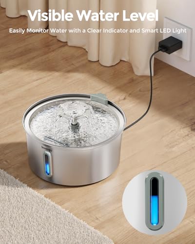 Cat Water Fountain Stainless Steel 3.2L
