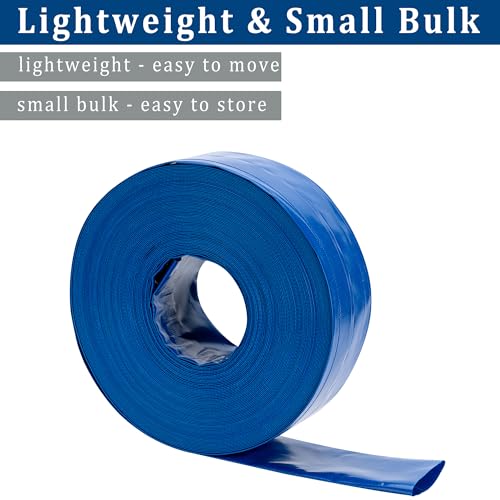 3 in x 100 ft Pool Backwash Hose Heavy Duty Drain Discharge Vinyl Hoses (100 Foot)