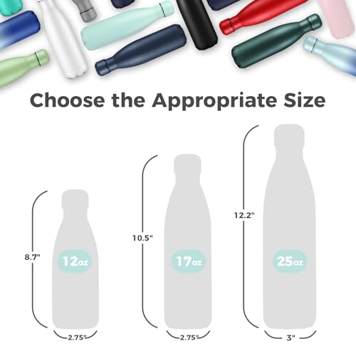 17oz Insulated Water Bottles MultiPack (4 Count)