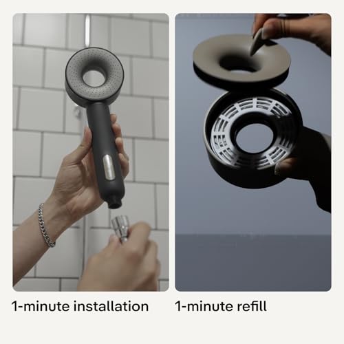 Hard Water Shower Head Filter in Black