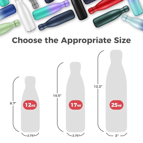 17oz Insulated Water Bottles MultiPack (4 Count)