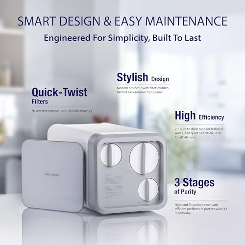 ROTL-A1000 3-Stage Tankless Reverse Osmosis System, 1000 GPD