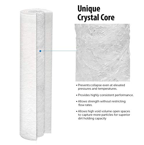 HVV5 10N 5 Micron 10" x 2.5" Premium Sediment Water Filter Replacement Cartridge (6 Count)