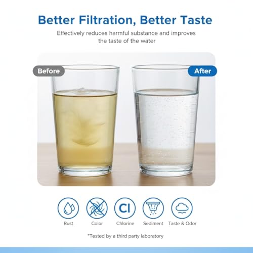 HAF-QIN/EXP DA97 Water Filter Replacement – Compatible with DA97-17376B – Carbon Block 99% Contaminant Reduction – Fresh Water & Ice – 12 Month Life 2 PACK (2 Count)