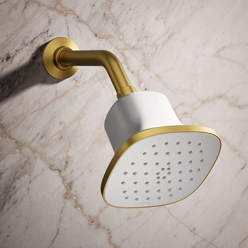37722-Y-BL Cinq Square Single-Function Filtered Showerhead, Five-Layer Filtration, 2.5 GPM, Contemporary Design, Easy to Clean, Matte Black