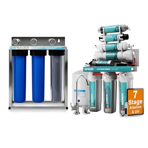7 Stage UV and Alkaline Under Sink Reverse Osmosis Water Filter System with Booster Pump + 3