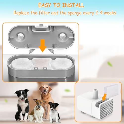 16 Pack Dog Water Fountain Filters Fit for WF120 (32 Count)