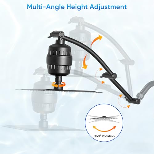 10 Inch Rain Shower Head with 16 Inch Extension Arm for Hard Water