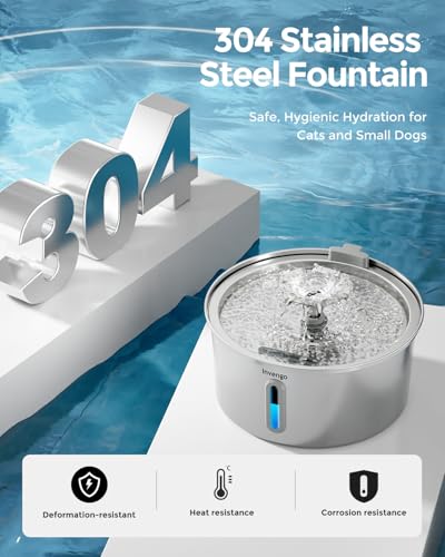 Cat Water Fountain Stainless Steel 3.2L