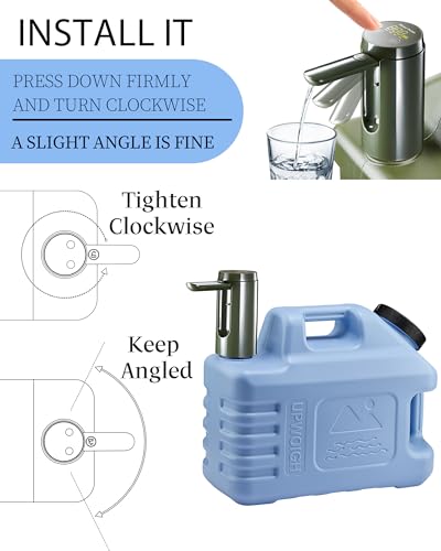 3.5 Gallon Water Jug with Rechargeable Touch Pump