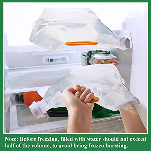 50 Pcs 1.3 Gallon Collapsible Water Storage Bag Emergency Jug Container Clear Plastic Water Bladder for Outdoor Sport Camping Hiking No Leak (50 Count)