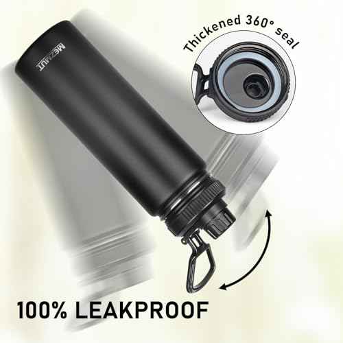 24oz Sports Insulated Water Bottle for School with 2 Lids