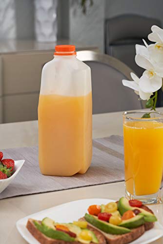 Empty Plastic Juice Bottles with Tamper Evident Caps 64 OZ (10 Count)