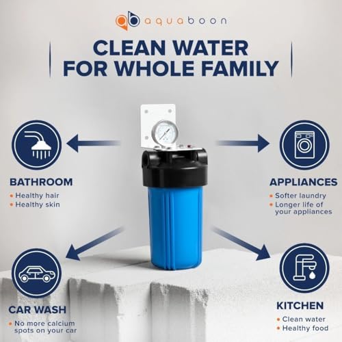 Whole House Water Filter System for Well Water with10x4.5 KDF Heavy Metals Purification Cartrige