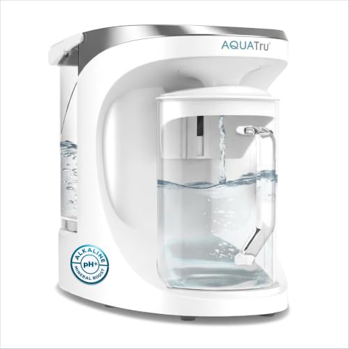 AquaTru Glass Carafe Alkaline Countertop Reverse Osmosis Water Purifier