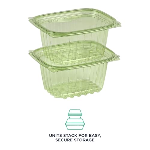 Compostable 16oz Rectangular Deli Containers With Lids (100 Count)
