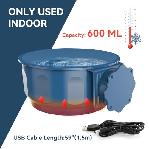 Small Heat Pet Bowl for Cats Rabbits Indoor