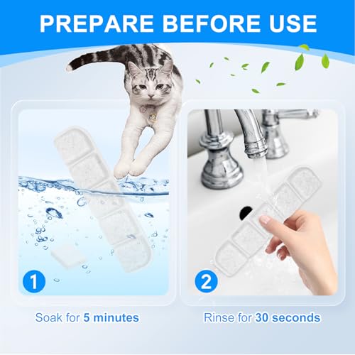 Dog Water Fountain Filter Replacement Fit for SIBAYS 355oz (20 Count)