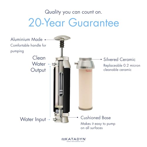 Pocket Ceramic Hand Pump Water Filter for Emergency & Survival