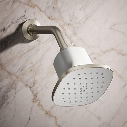 37722-Y-BL Cinq Square Single-Function Filtered Showerhead, Five-Layer Filtration, 2.5 GPM, Contemporary Design, Easy to Clean, Matte Black