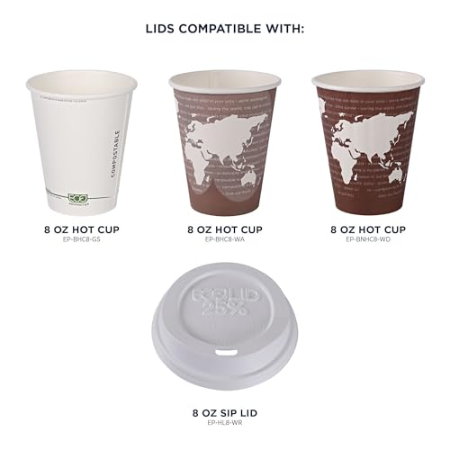 Eco Products Ecolid Recycled Small Coffee Cup Lids (1000 Count)