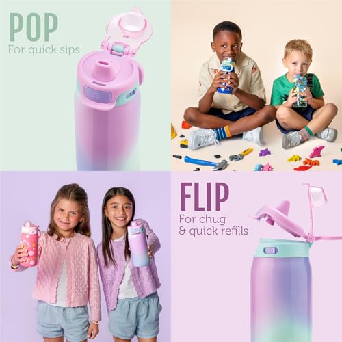 Kids Pop & Fill 12oz Stainless Water Bottle