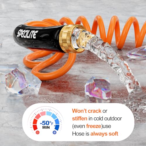 Hot Cold Garden Water Coil Hose 50 ft x 1 (50 Foot)