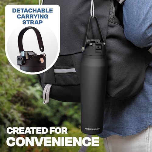Bottle Buddy 16 oz Insulated Water Bottle with Straw & Chug Lid