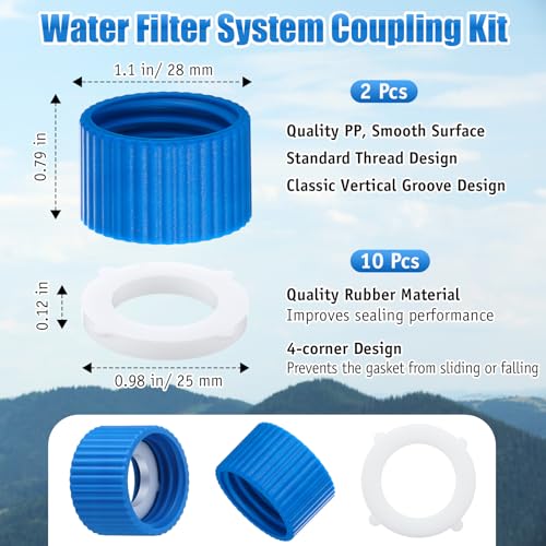 2 Pcs Water Filter Coupling Kit (2 Count)