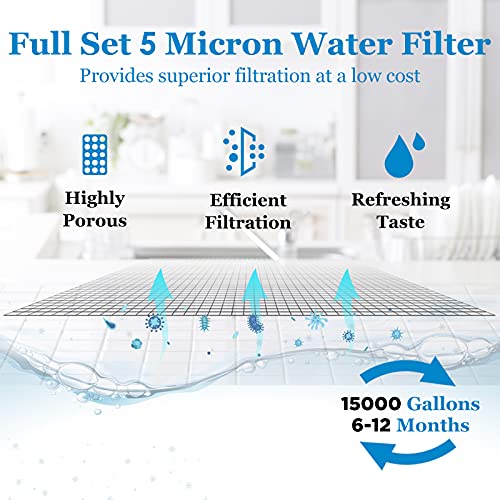 5 Stage 100 GPD RO Water Filter Set Replacement Fits APEC Reverse Osmosis