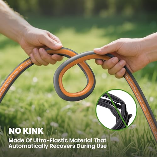 75FT Garden Hose Lay Flat Lightweight Flexible Water Hose